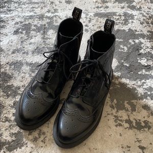 Black combat boots